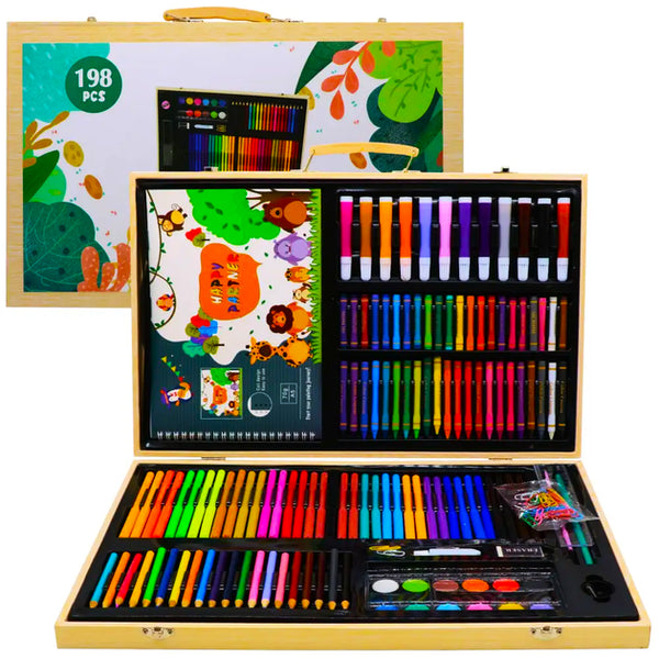 198 PCS WOODEN ART SET