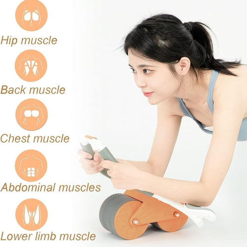 AUTO REBOUNDING ABDOMINAL EXERCISE WHEEL