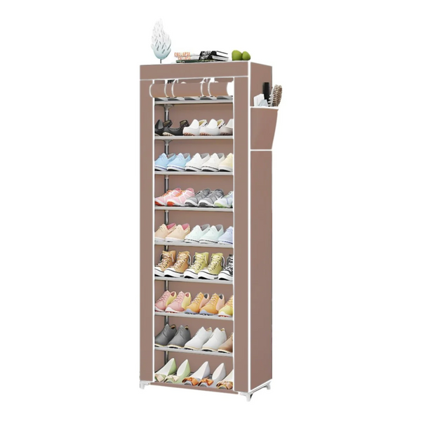 10 TIER ZIPPER SHOE RACK