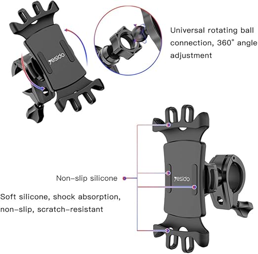 YESIDO C66 360° ROTATEABLE BIKE MOBILE HOLDER