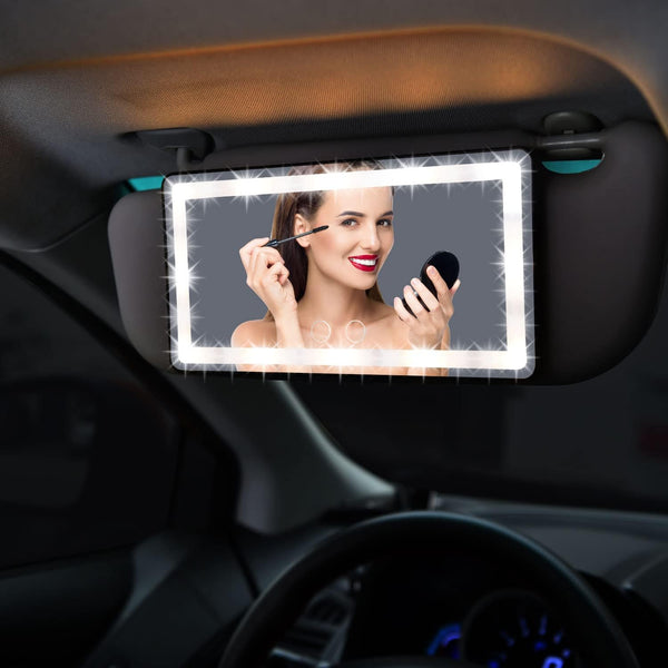 CAR VISOR VANITY MIRROR WITH LIGHTS