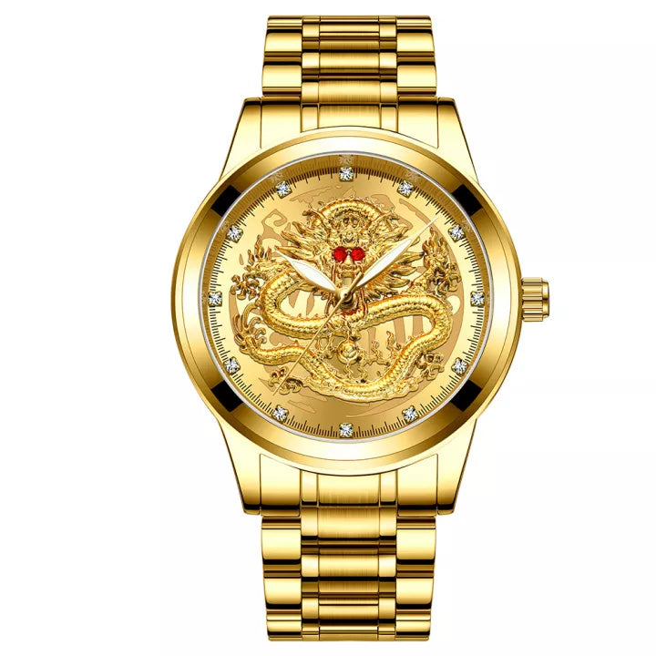 LUXURY GOLDEN DRAGON WATCH myFaida